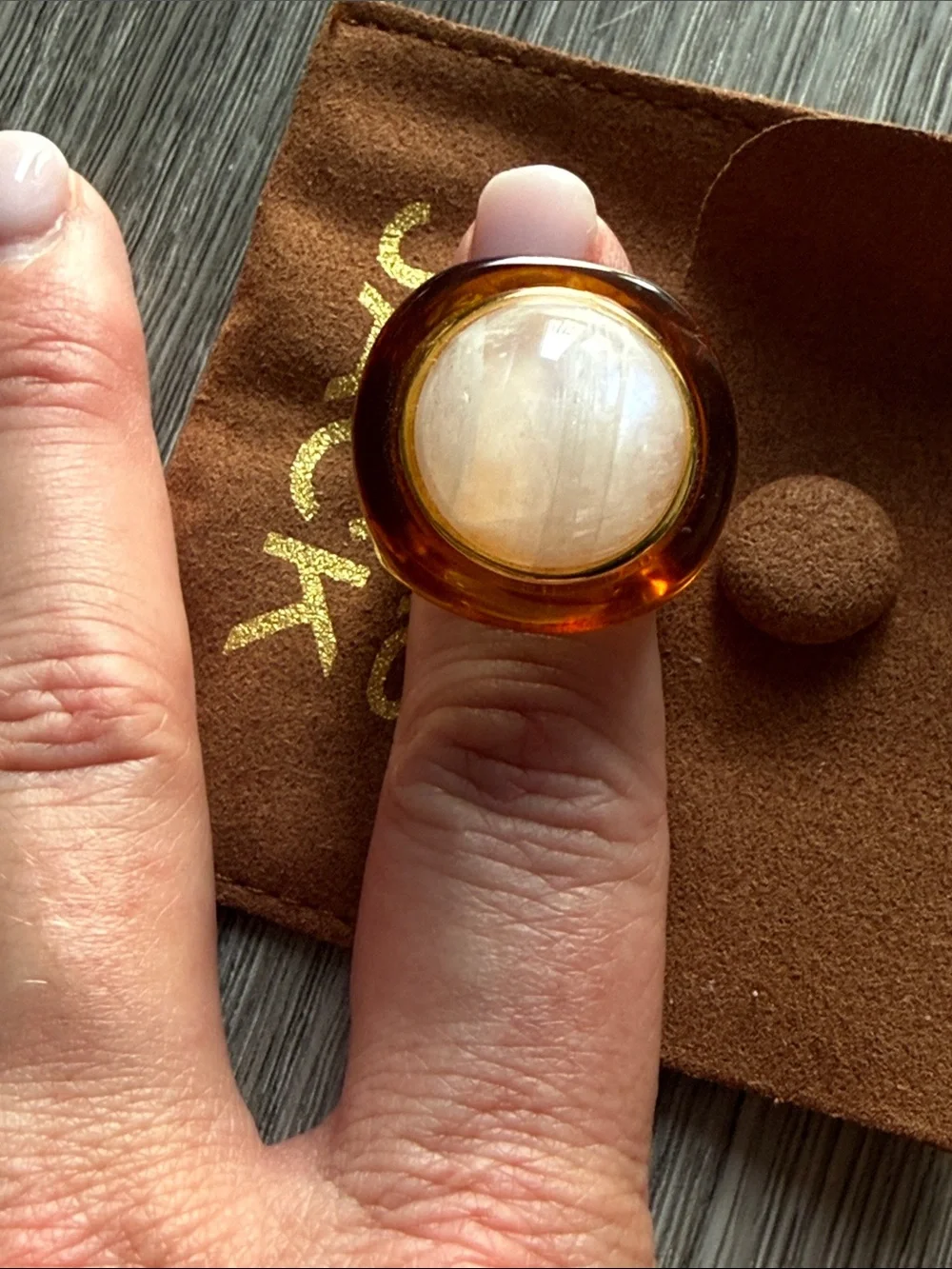 Lucas Jack Moonstone Round Ring